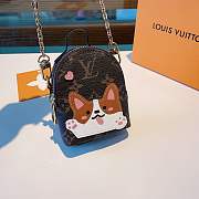 Louis Vuitton Puppy Cartoon Backpack Key Chain - 1