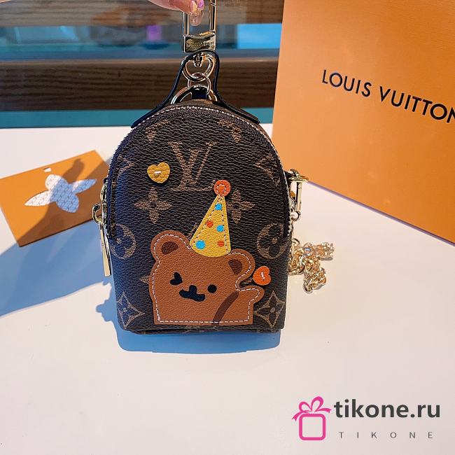 Louis Vuitton Teddy Cartoon Backpack Key Chain - 1