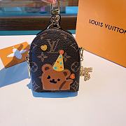 Louis Vuitton Teddy Cartoon Backpack Key Chain - 1