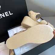 Chanel's New Wedge Heel Platform Sandals Beige - 2