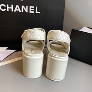 Chanel's New Wedge Heel Platform Sandals White - 2