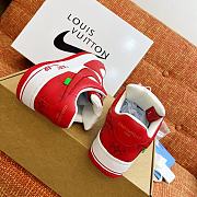 Louis VuittonxNike Air Jordan Red White - 5