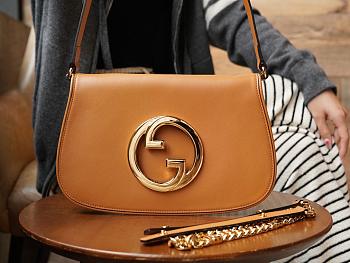 GG Blondie Shoulder Bag In Brown 28x16x4cm