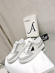 Prada White-Grey Leather Trainer - 4