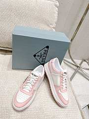 Prada White-Pink Leather Trainer - 1