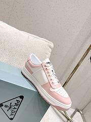 Prada White-Pink Leather Trainer - 5