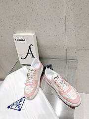 Prada White-Pink Leather Trainer - 3