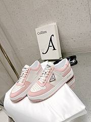 Prada White-Pink Leather Trainer - 2