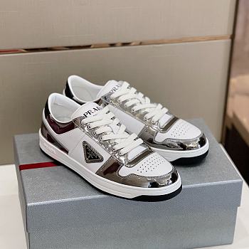 Prada Downtown Sneakers In Silver-White