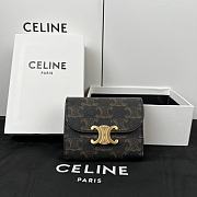 Celine Triomphe Canvas Wallet - 10.5x9cm - 1