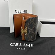 Celine Triomphe Canvas Wallet - 10.5x9cm - 3