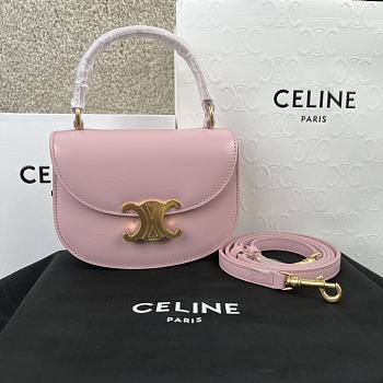 Celine Mini Pink Besace Triomphe - 15.5x11.5x5cm