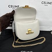 Celine Teen Besace Triomphe in White - 19x15x6cm - 4