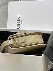 Celine Teen Besace Triomphe in Shiny Brown Leather - 18.5x6x16cm - 3