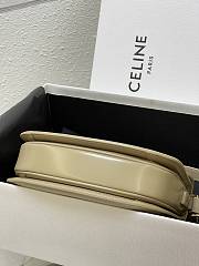 Celine Teen Besace Triomphe in Shiny Brown Leather - 18.5x6x16cm - 2