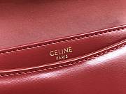 Celine Teen Besace Triomphe in Red - 18.5x6x16cm - 3