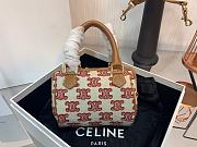 Celine Triomphe Canvas Mini Boston Bag - 14x9.5x8cm - 5