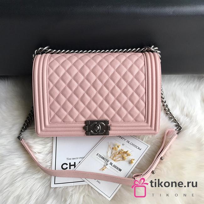 Chanel 28 Le Boy Large Size In Pink - 1