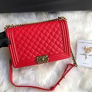 Chanel 28 Le Boy Large Size In Red - 3