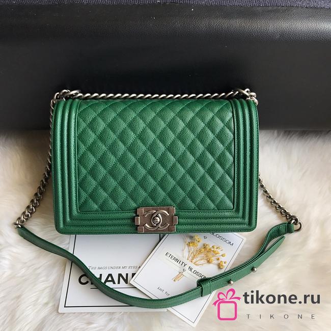 Chanel 28 Le Boy Large Size In Light Green - 1