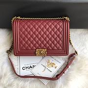 Chanel 28 Le Boy Large Size In Scarlet - 1