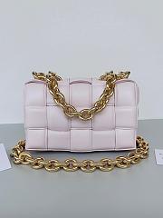 Bottega Veneta Chain Cassette Padded Pink - 26x18x6cm - 1