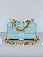 Bottega Veneta Chain Cassette Padded Blue - 26x18x6cm - 1