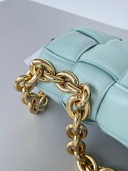 Bottega Veneta Chain Cassette Padded Blue - 26x18x6cm - 4