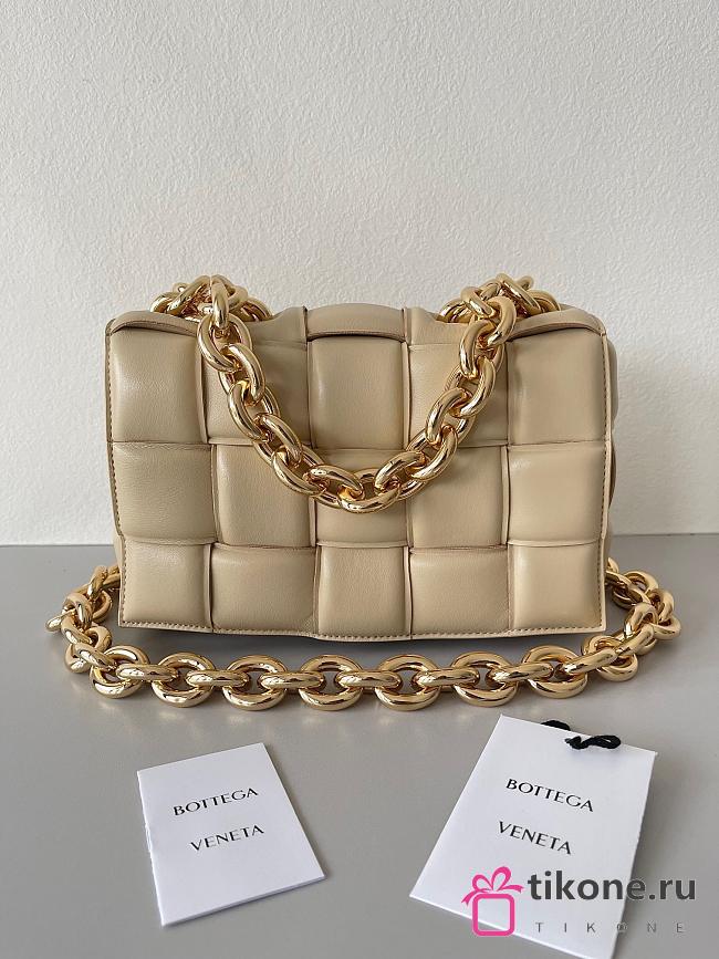 Bottega Veneta Chain Cassette Padded Beige - 26x18x6cm - 1