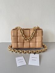 Bottega Veneta Chain Cassette Padded Caramel- 26x18x6cm - 1