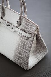 Hermes Birkin 30 Himalaya Blanc White Niloticus Mat Matte Palladium Hardware - 4