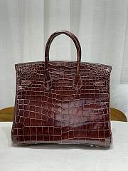 Hermès Shiny Miel Porosus Crocodile Birkin 25 - 2