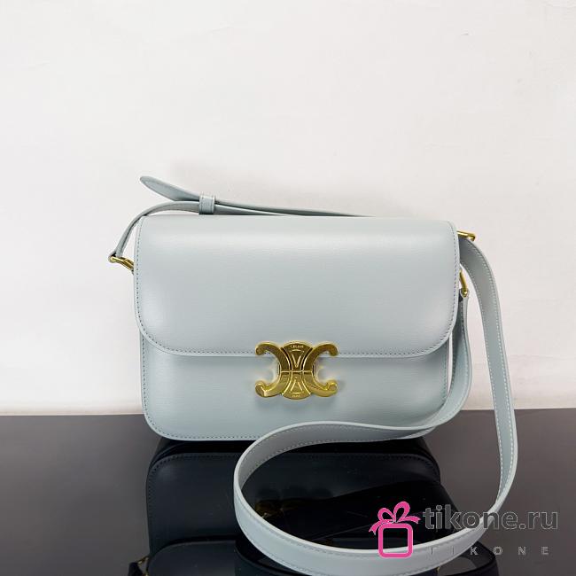 Celine Teen Triomphe Lisa Light Blue - 22x16.5x7cm - 1