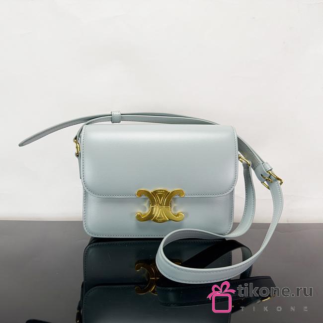 Celine Teen Triomphe Lisa Light Blue - 18.5x14x6cm - 1