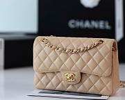 Chanel 25 Beige Jumbo Caviar Bag With Gold Hardware  - 5