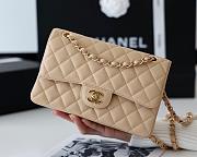 Chanel 25 Beige Jumbo Caviar Bag With Gold Hardware  - 3