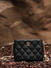 Chanel 22S Hobo Shoulder Bag Black Caviar - 20x16x8cm - 1