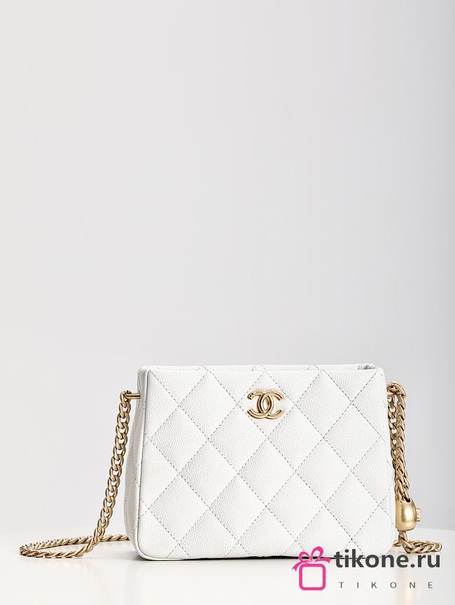 Chanel 22S Hobo Shoulder Bag White Caviar - 20x16x8cm - 1