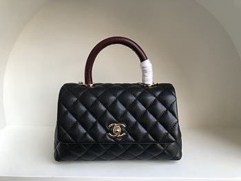 Chanel Classic Quilted Coco Handle Black Caviar - 19x23x28cm