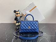 Chanel Classic Quilted Coco Handle Blue Caviar - 19x23x28cm - 1