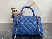 Chanel Classic Quilted Coco Handle Blue Caviar - 19x23x28cm - 2