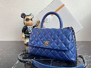 Chanel Classic Quilted Coco Handle Blue Caviar - 19x23x28cm - 5