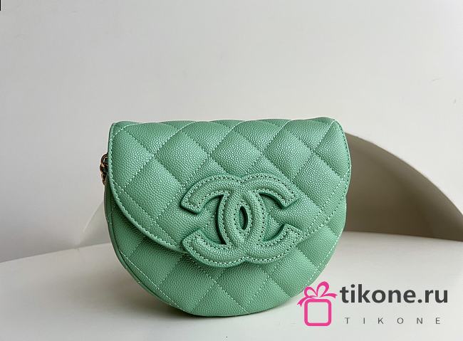 Chanel 23P Hidden Big Bang Saddle Green Bag - 19x16x7cm  - 1