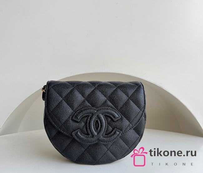 Chanel 23P Hidden Big Bang Saddle Black Bag - 19x16x7cm - 1