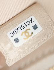 Chanel 23p Chain Mini Half Moon Clutch Beige - 10.5x9.5x5cm - 5