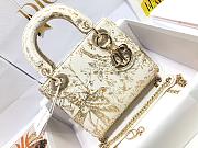 Mini Lady Dior Bag White Calfskin With Gold-Tone - 17x15x7cm - 1