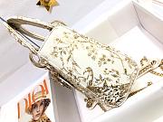 Mini Lady Dior Bag White Calfskin With Gold-Tone - 17x15x7cm - 4