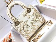 Mini Lady Dior Bag White Calfskin With Gold-Tone - 17x15x7cm - 3