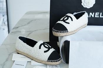 Chanel Espadrilles Shoes White 