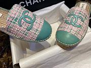 Chanel Espadrilles Shoes Tweed Blue-Pink - 5